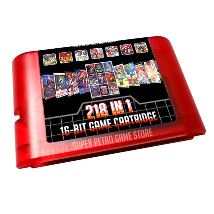 Ultimate 218-in-1 Mega Game Cartridge for Sega Megadrive Genesis Consoles