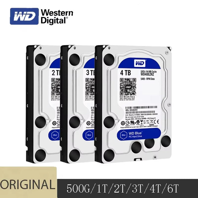 WD Blue 1TB to 6TB 3.5" SATA III Hard Drives - Reliable Storage for Desktop & Monitoring Solutions