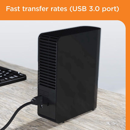 WD 16TB Elements Desktop External Hard Drive - High-Speed USB 3.0 Plug-and-Play Storage Solution