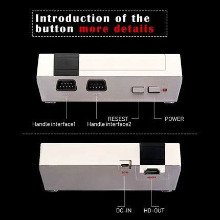 Classic NES Mini Console - 621 Retro Games, HDMI-Compatible Handheld Gaming for Family Fun