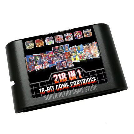 Ultimate 218-in-1 Mega Game Cartridge for Sega Megadrive Genesis Consoles