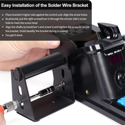 60W Precision Soldering Iron Station Kit - Digital Display, Helping Hands, Extra Tips & Lead-Free Solder Included!