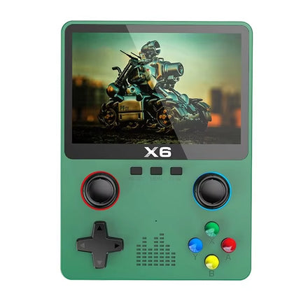 2023 X6 Handheld Game Console with 3.5" IPS Screen - Dual Joystick & 11 Built-in Simulators - Perfect Gift for Kids!