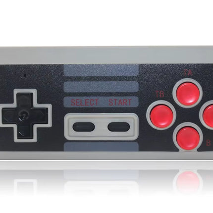 Wireless NES Controller with 2.4G Receiver - Retro Red and White Mini Gamepad