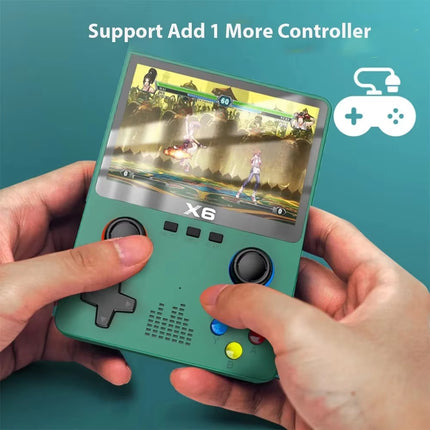 2023 X6 Handheld Game Console with 3.5" IPS Screen - Dual Joystick & 11 Built-in Simulators - Perfect Gift for Kids!