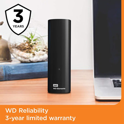 WD 16TB Elements Desktop External Hard Drive - High-Speed USB 3.0 Plug-and-Play Storage Solution