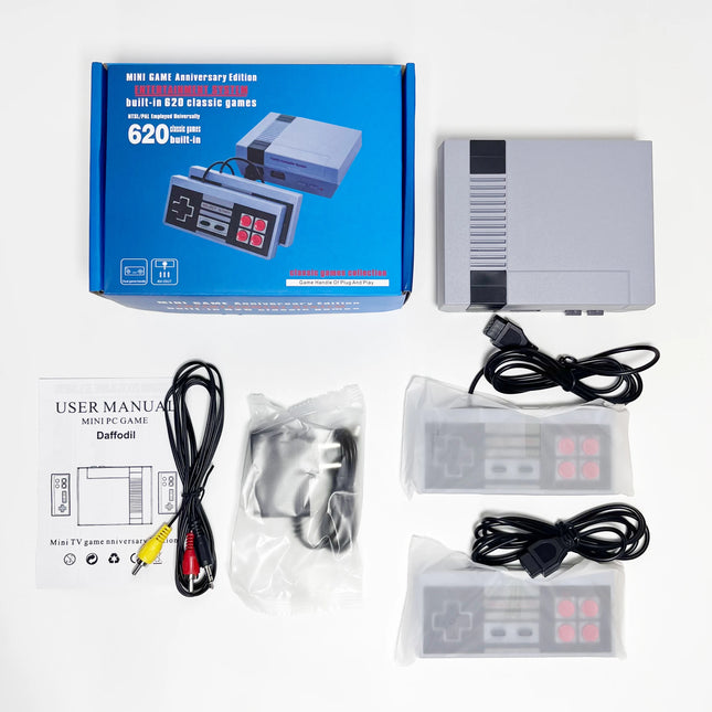 Ultimate Retro Game Console - Classic Mini System with 620 Built-In 8-Bit Games for Endless Family Fun!