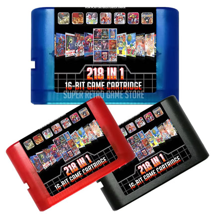 Ultimate 218-in-1 Mega Game Cartridge for Sega Megadrive Genesis Consoles