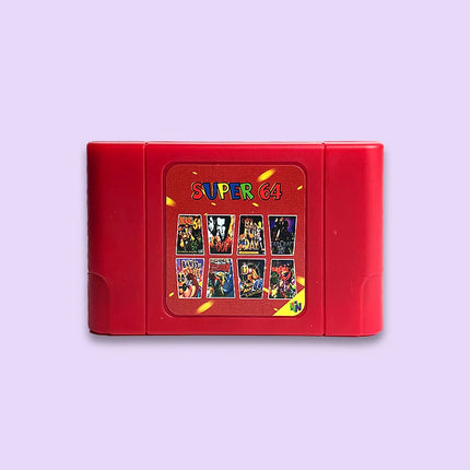 Super 64 Retro Game Card - 340 Classic N64 Games in One Cartridge with 16GB Memory, Region Free!