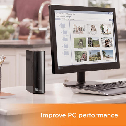 WD 16TB Elements Desktop External Hard Drive - High-Speed USB 3.0 Plug-and-Play Storage Solution